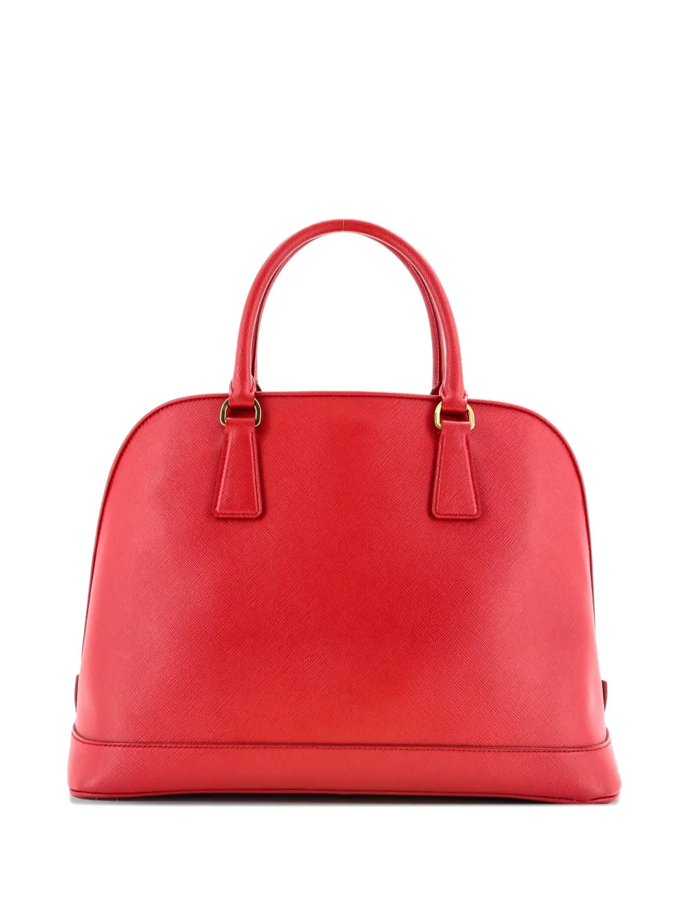 Pre-owned Prada Open Promenade Bag Saffiano Leather Large Tote Bag In Red