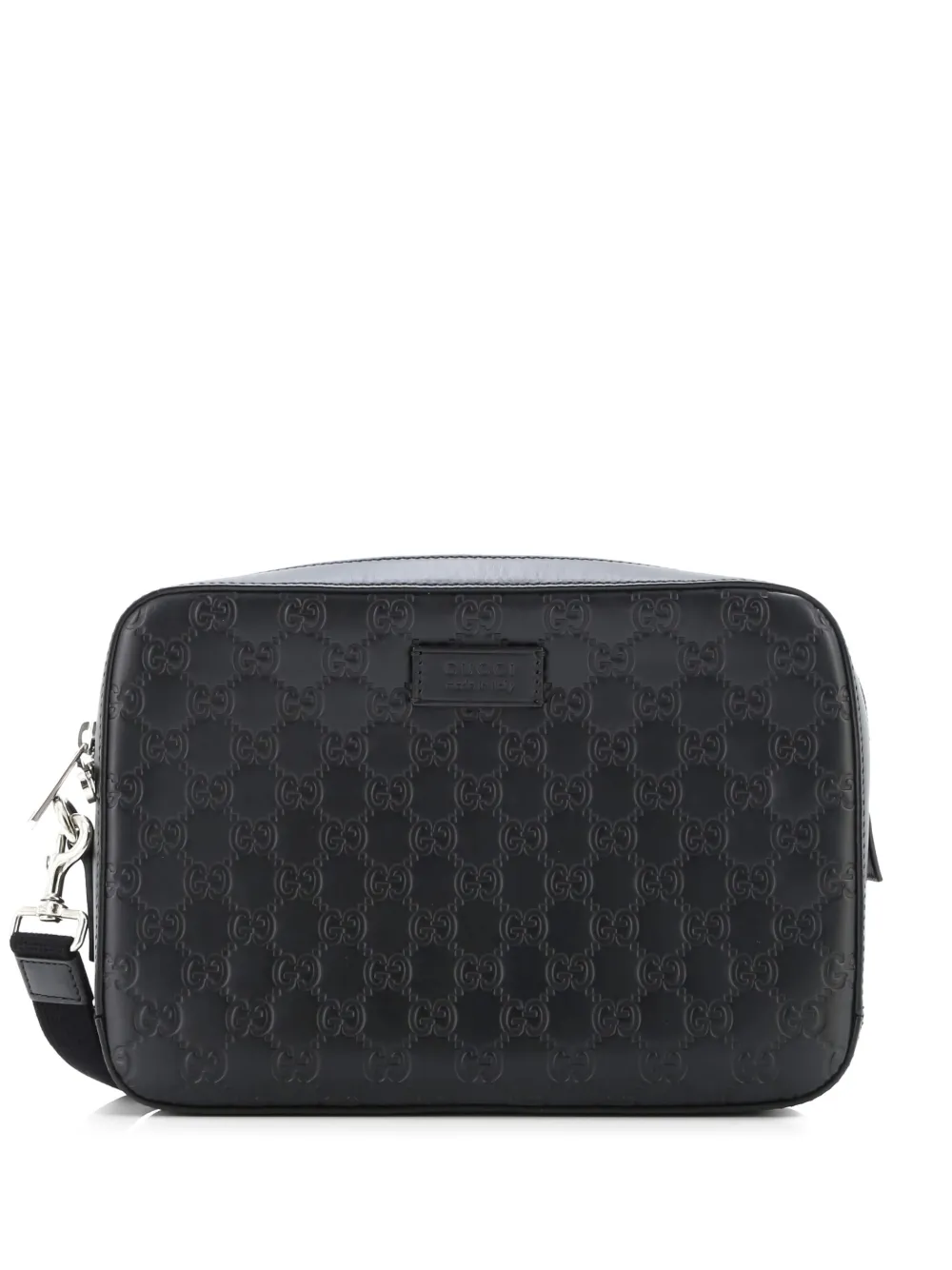 Gucci Pre-Owned Wristlet Guccissima Leather clutch bag - Black