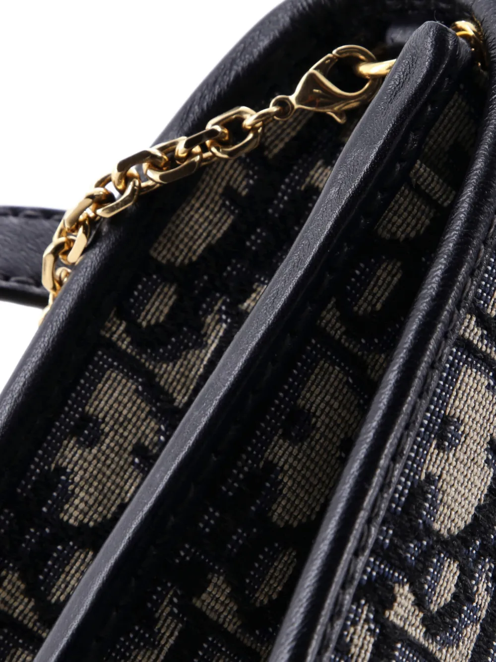 DIOR Pre-owned 30 Montaigne 2-in-1 Pouch Oblique Canvas Crossbody Bag In Blue