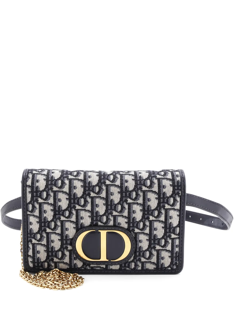 Christian Dior Pre-Owned 30 Montaigne 2-in-1 Pouch Oblique Canvas crossbody bag - Blu