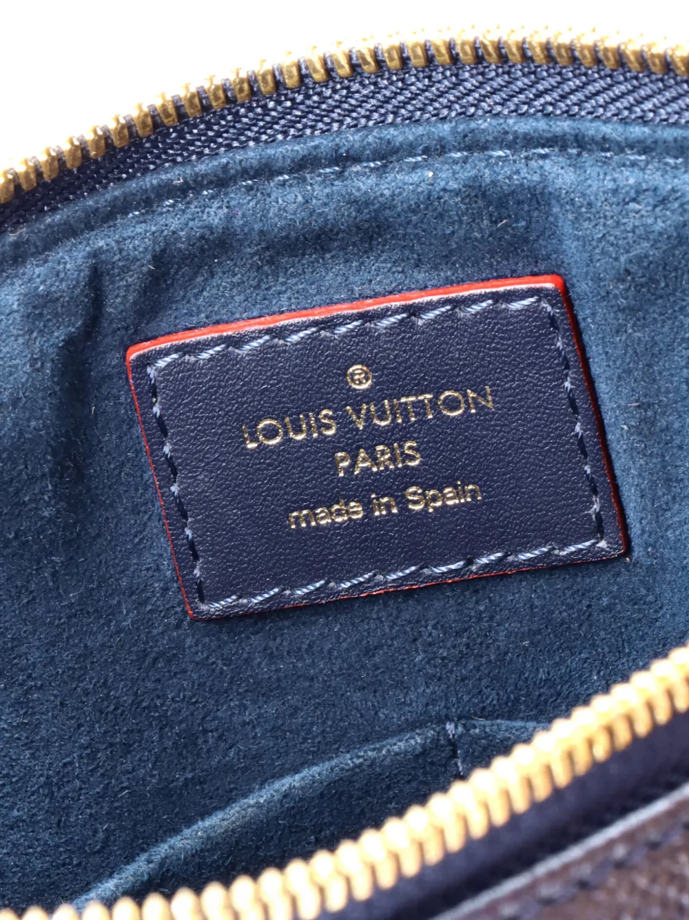 Pre-owned Louis Vuitton V Tote Monogram Empreinte Leather Bb Satchel In Blue