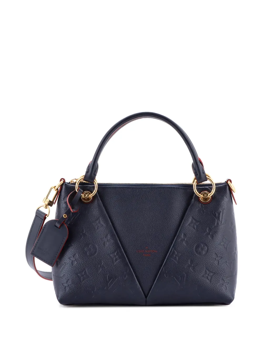 Louis Vuitton Pre-Owned V Tote Monogram Empreinte Leather BB satchel - Blu