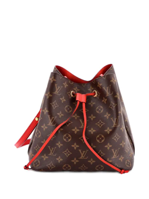 Louis Vuitton Pre-Owned NeoNoe Handbag Monogram Canvas with Leather MM bucket bag