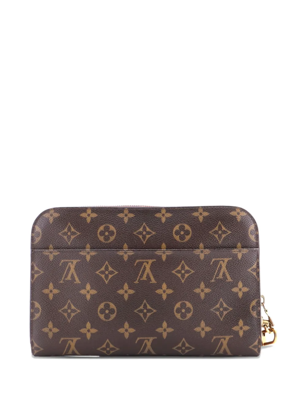 Pre-owned Louis Vuitton Pochette Orsay Monogram Canvas Clutch Bag In Brown