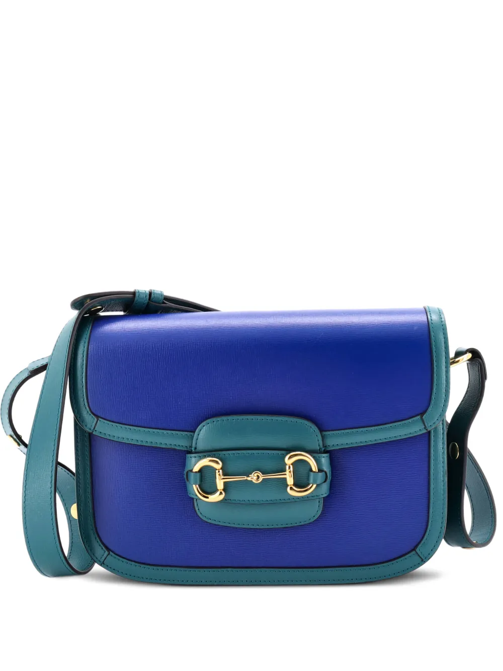 Gucci Pre-Owned Horsebit 1955 Leather Small shoulder bag - Blu