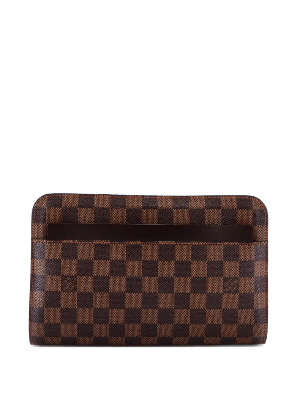 Pre-owned Louis Vuitton Pochette Saint Louis Damier Clutch Bag In Brown