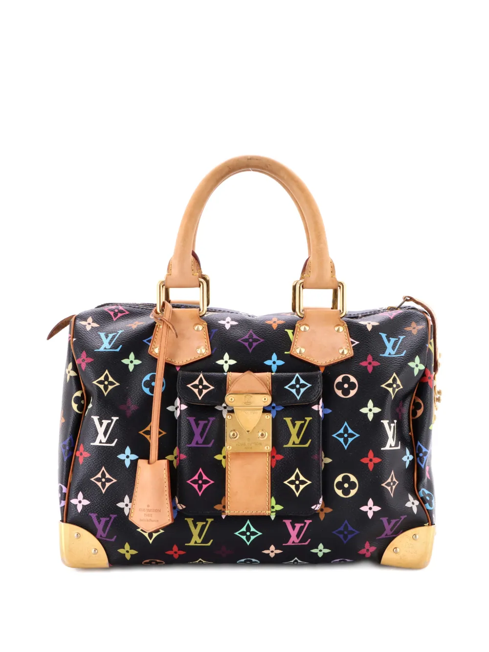Louis Vuitton Pre-Owned Speedy Handbag Monogram Multicolor 30 satchel - Black