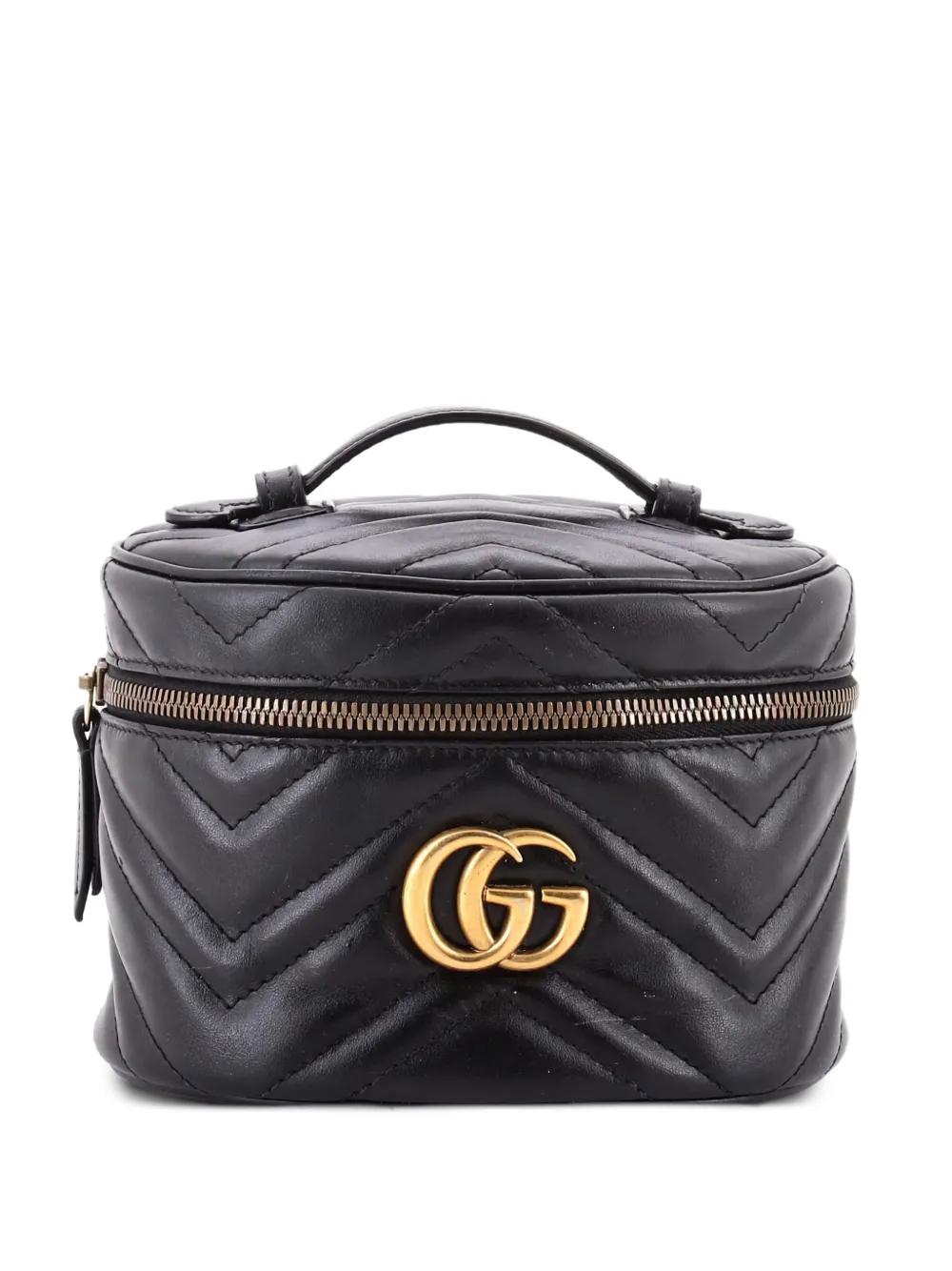 Gucci Pre-Owned GG Marmont Vanity Matelasse Leather Mini backpack - Nero