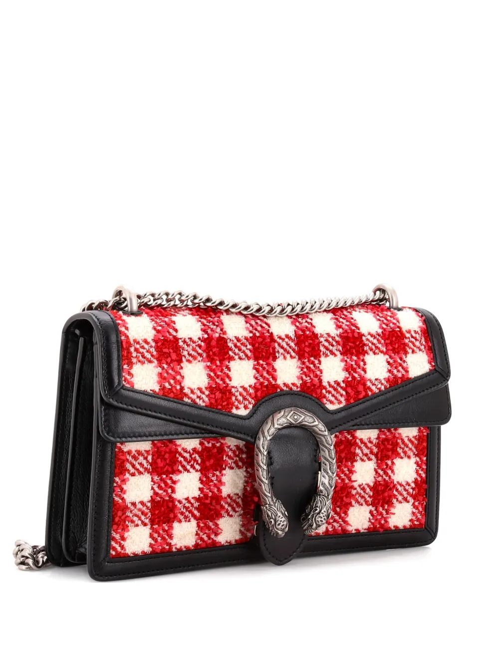 Pre-owned Gucci Dionysus Bag Tweed Small Shoulder Bag In Pink