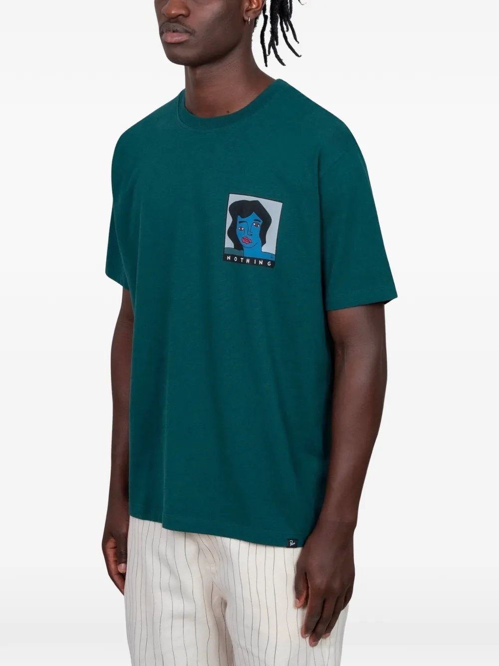 BY PARRA graphic T-shirt nothing please - Groen