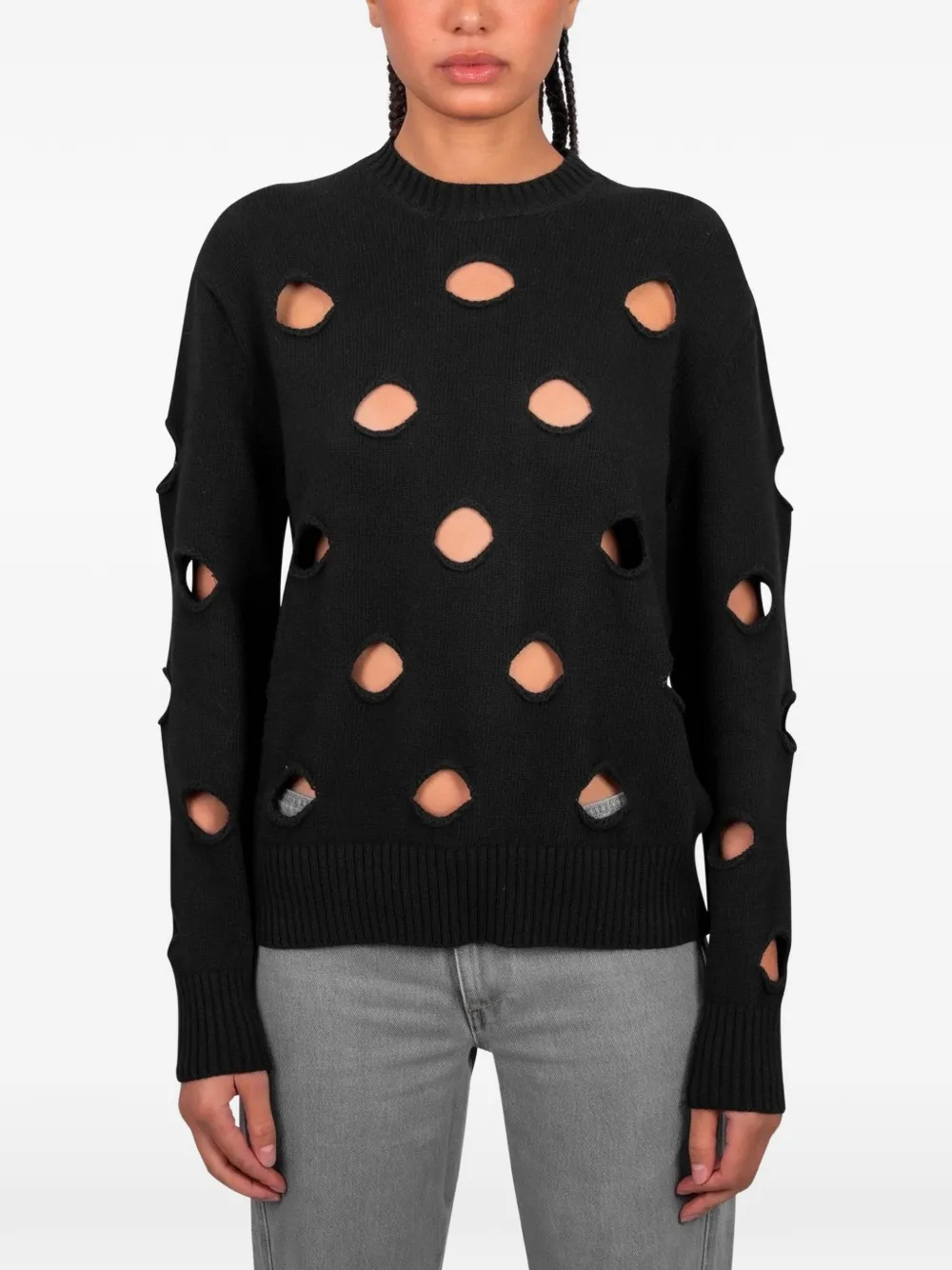 Gimaguas Pull openwork sweater - Nero