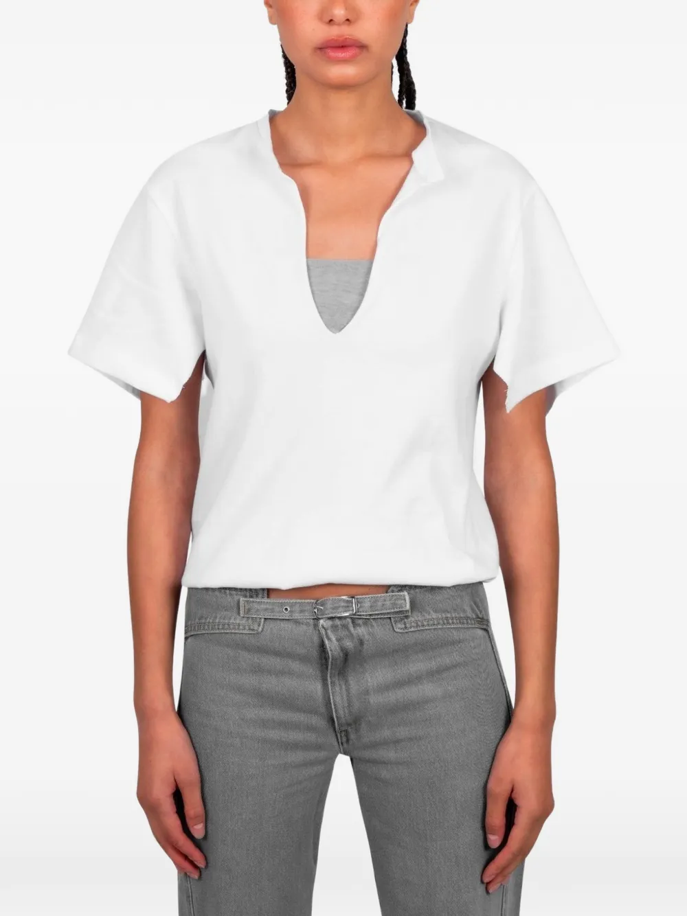 Gimaguas Alina V-neck T-shirt - Bianco