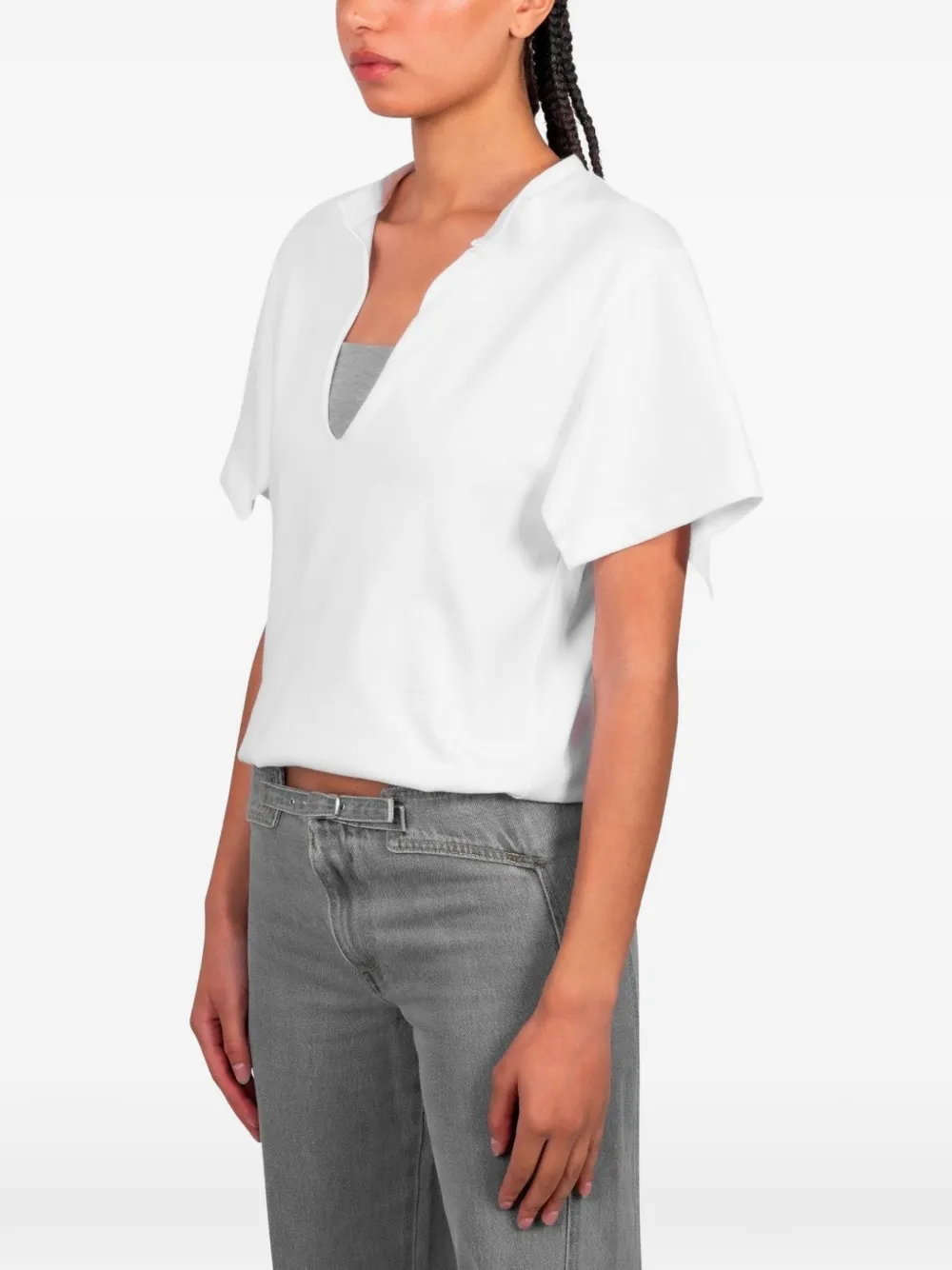 Gimaguas Alina T-shirt met V-hals Wit