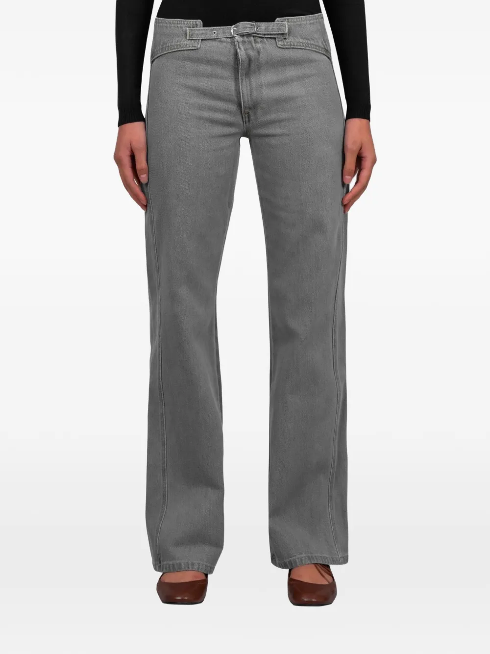 Gimaguas Nicole belted jeans - Grigio