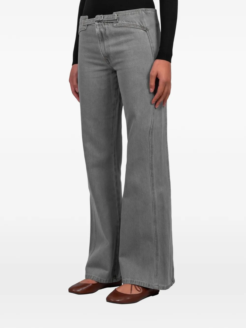 Gimaguas Nicole belted jeans - Grijs