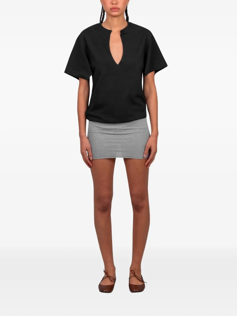 Gimaguas Alina T-shirt met V-hals Zwart
