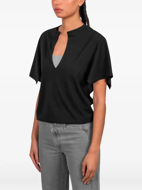 Gimaguas Alina V-neck T-shirt | Black | FARFETCH