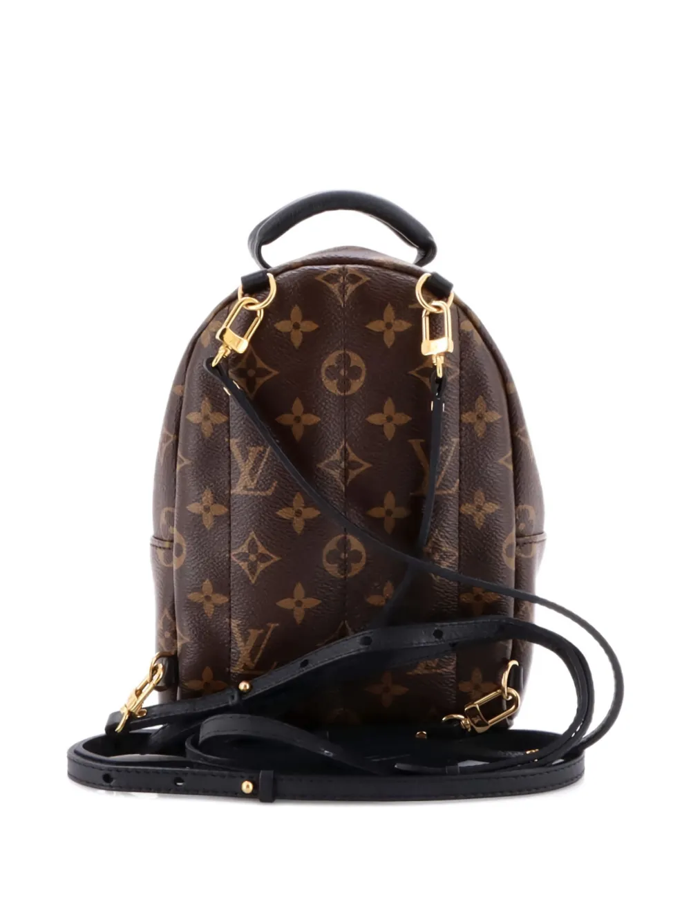 Pre-owned Louis Vuitton Palm Springs Monogram Canvas Mini Backpack In Black
