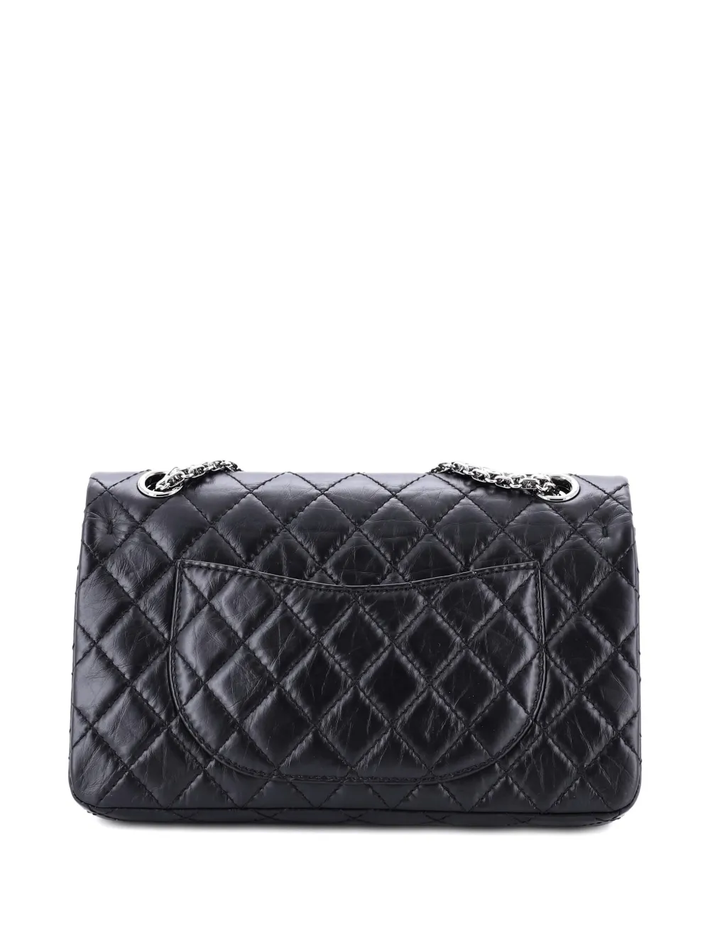 Pre-owned Chanel Space Charms Reissue 2.55 Flap Bag Quilted Aged Calfskin 225 Shoulder Bag In Black