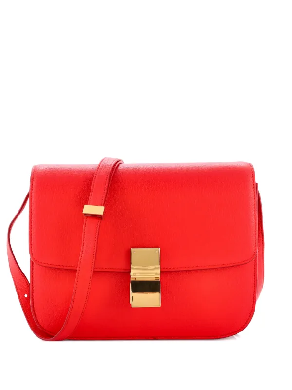 Celine Pre-Owned クラシック ボックス バッグ グレイニー レザー 