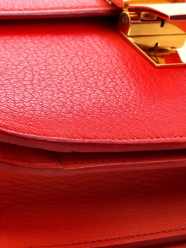 Celine Pre-Owned クラシック ボックス バッグ グレイニー レザー
