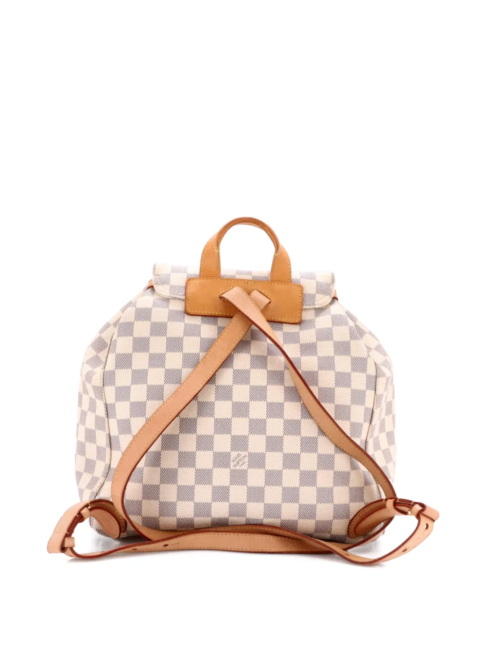 Pre-owned Louis Vuitton Sperone Damier Backpack In White