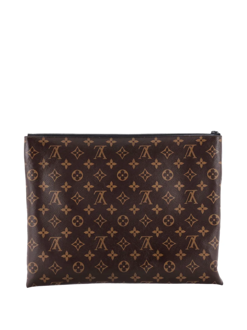 Pre-owned Louis Vuitton Solar Ray A4 Pouch Monogram Canvas Clutch Bag In Brown