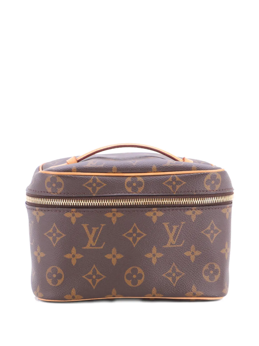 Pre-owned Louis Vuitton Nice Vanity Case Monogram Canvas Mini Pouch In Brown