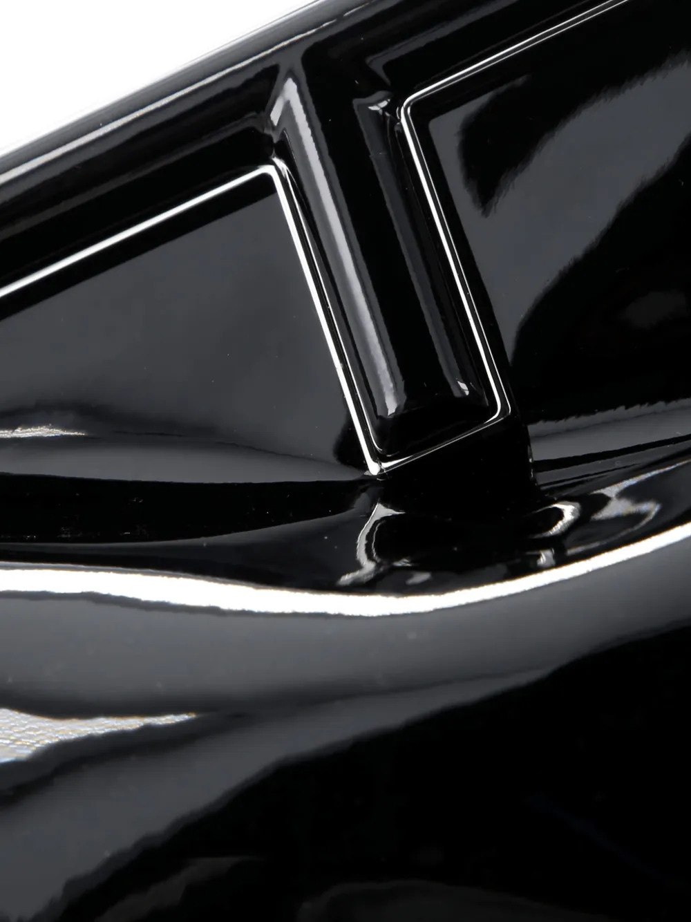 FENDI Pre-owned First Bag Patent Midi Shoulder Bag In Black