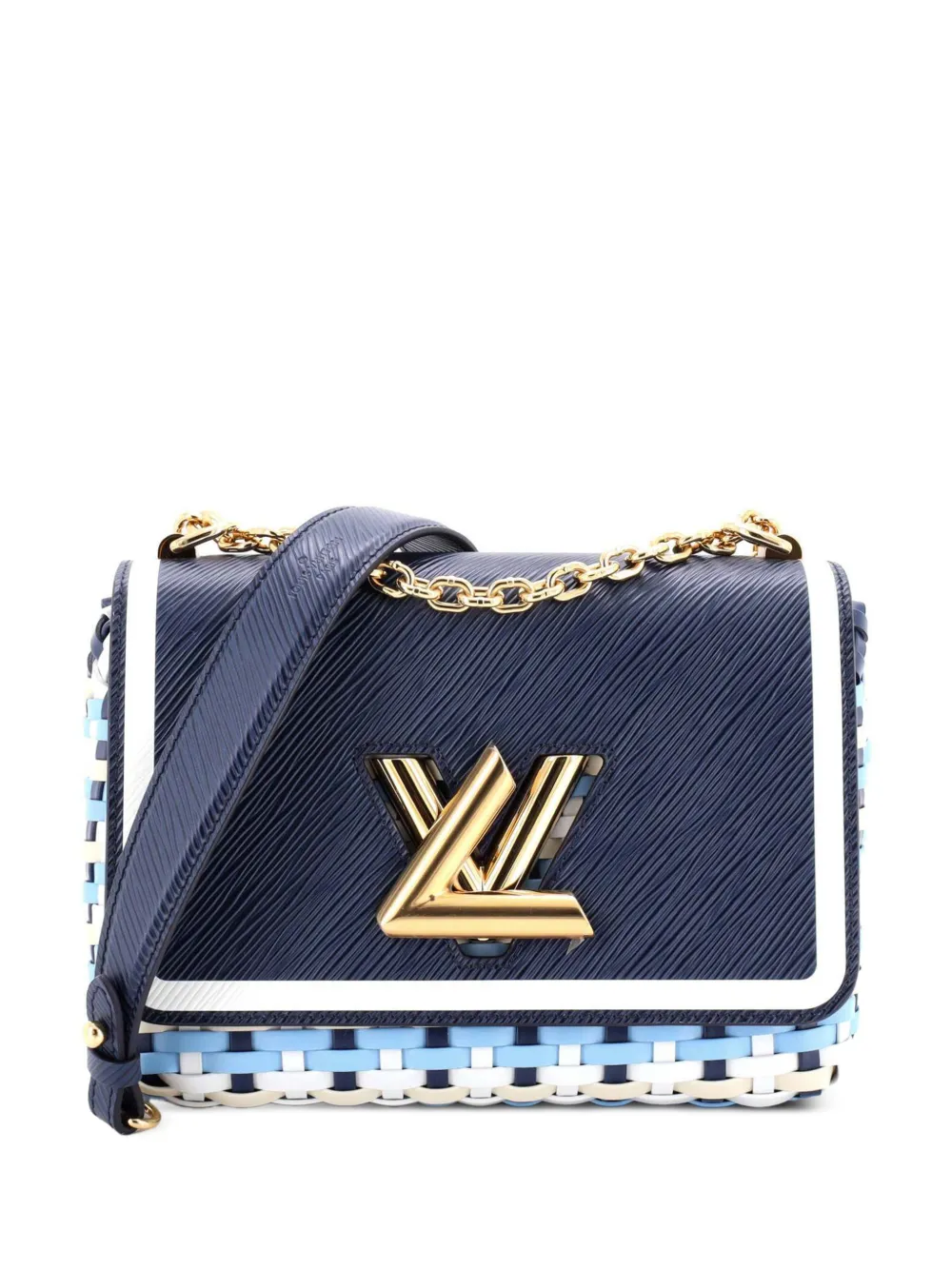Louis Vuitton Pre-Owned Twist Guinguette Handbag Epi and Braided Leather MM crossbody bag - Blau