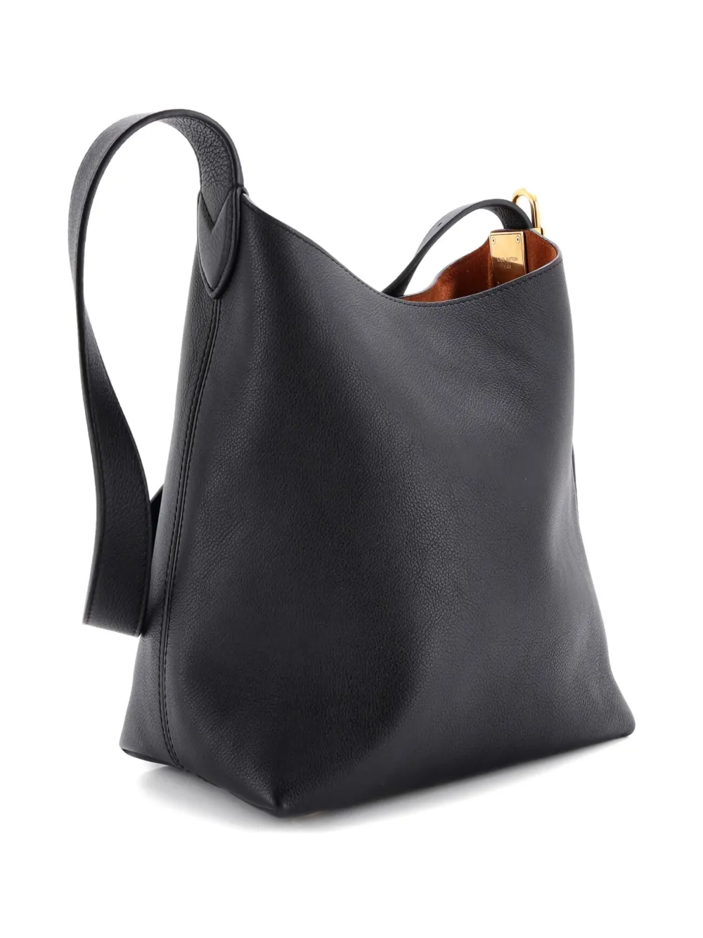 Pre-owned Louis Vuitton Low Key Calfskin Pm Hobo Bag In Black