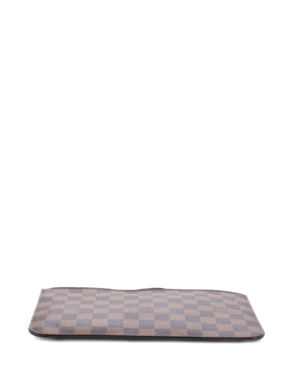 Pre-owned Louis Vuitton Neverfull Pochette Damier Large Pouch In Brown