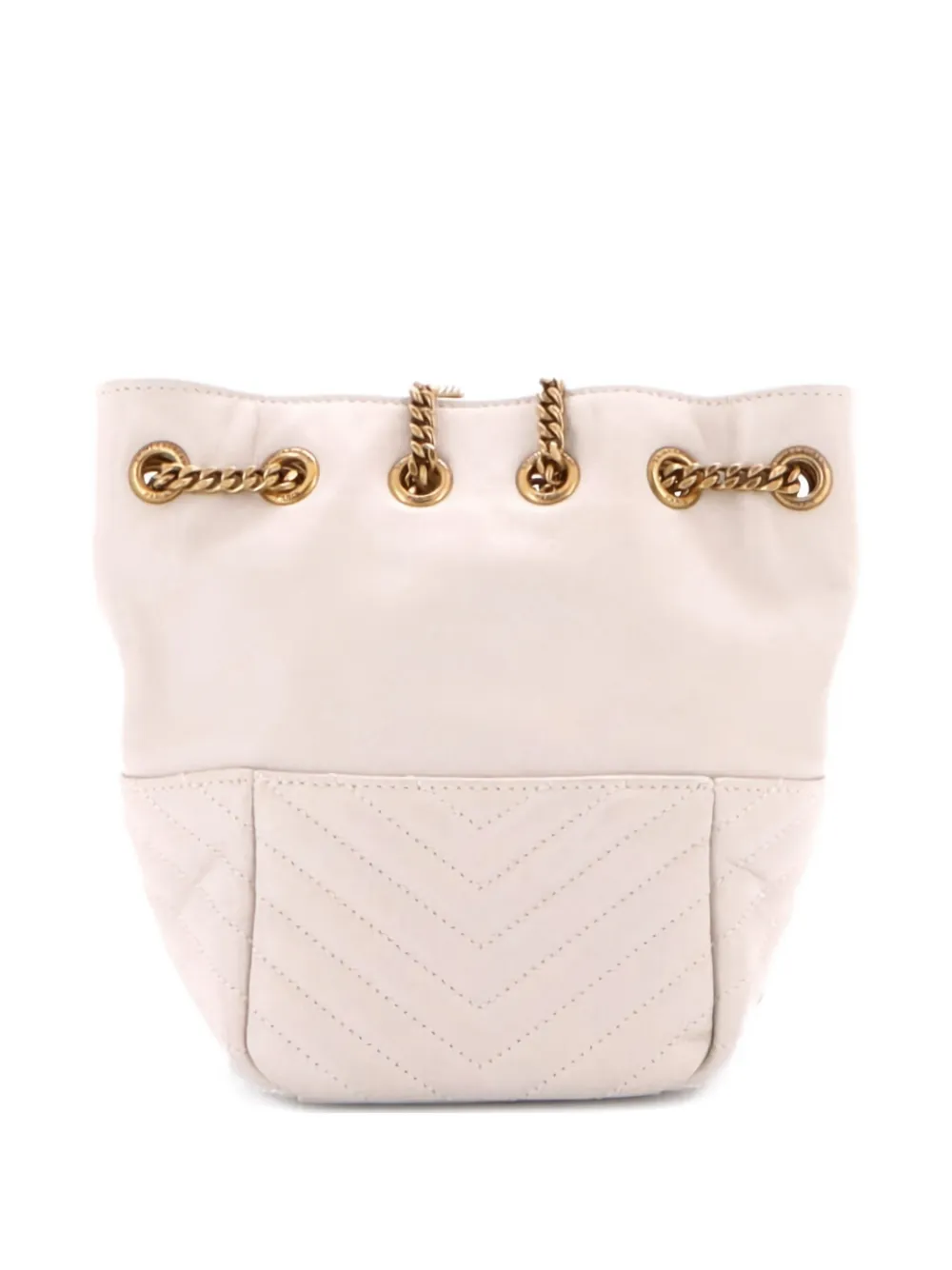 Saint Laurent Pre-Owned Joe Matelasse Chevron Leather Mini bucket bag | Pre-Owned | Image 2