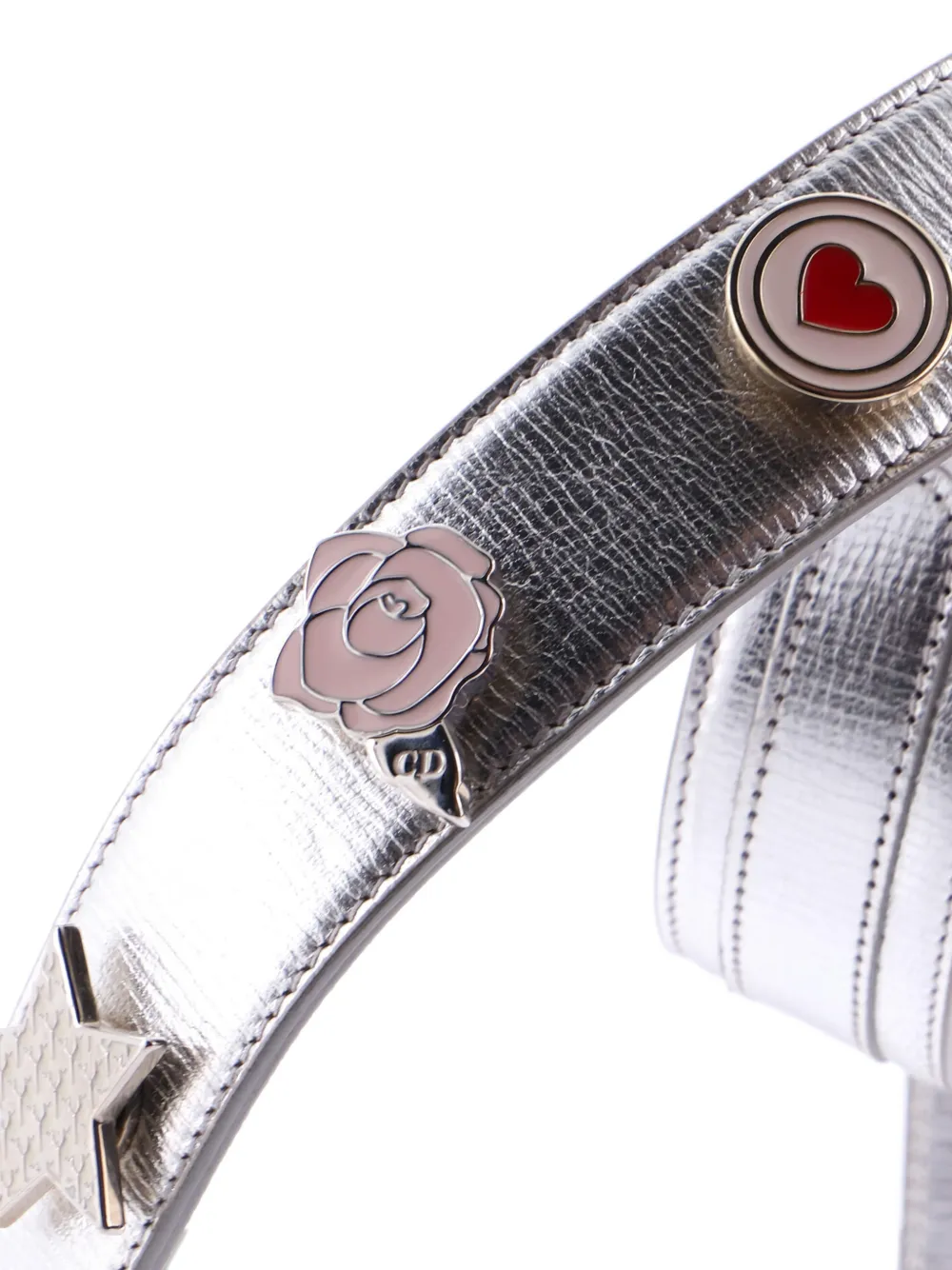 Pre-owned Dior My Lady Bag Cannage Quilted Leather Satchel In Silver