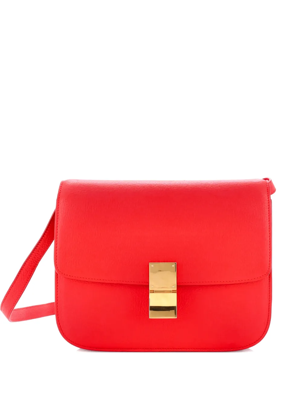 Celine Pre-Owned Classic Box Bag Grainy Leather Medium crossbody bag - Rosso