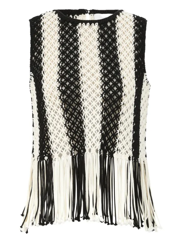 Zimmermann Wanderlust Macrame Tank in Neutrals