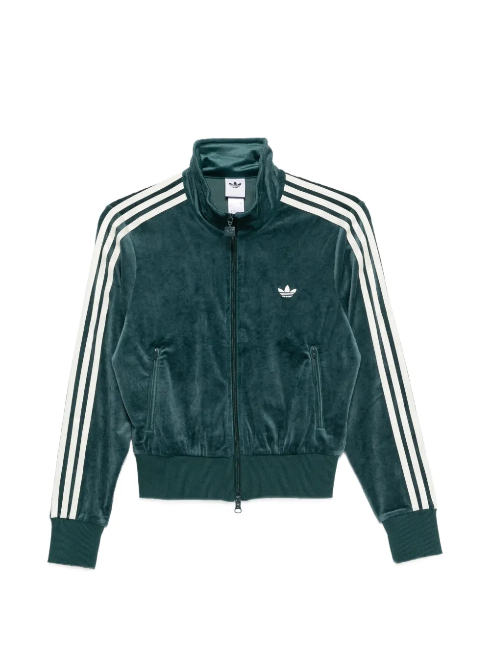 adidas striped zip sweatshirt - Grün