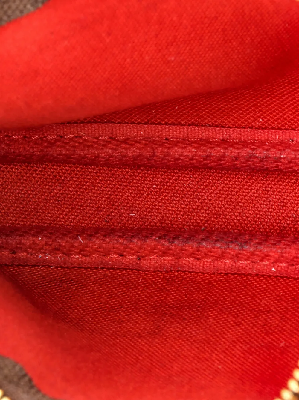 Pre-owned Louis Vuitton Pochette Accessoires Damier Mini Clutch Bag In Brown