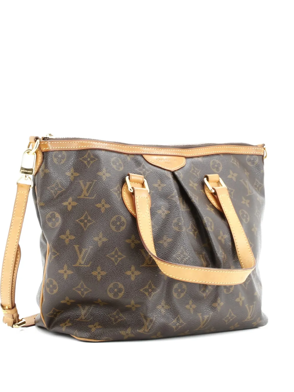 Pre-owned Louis Vuitton Palermo Handbag Monogram Canvas Pm Tote Bag In Brown