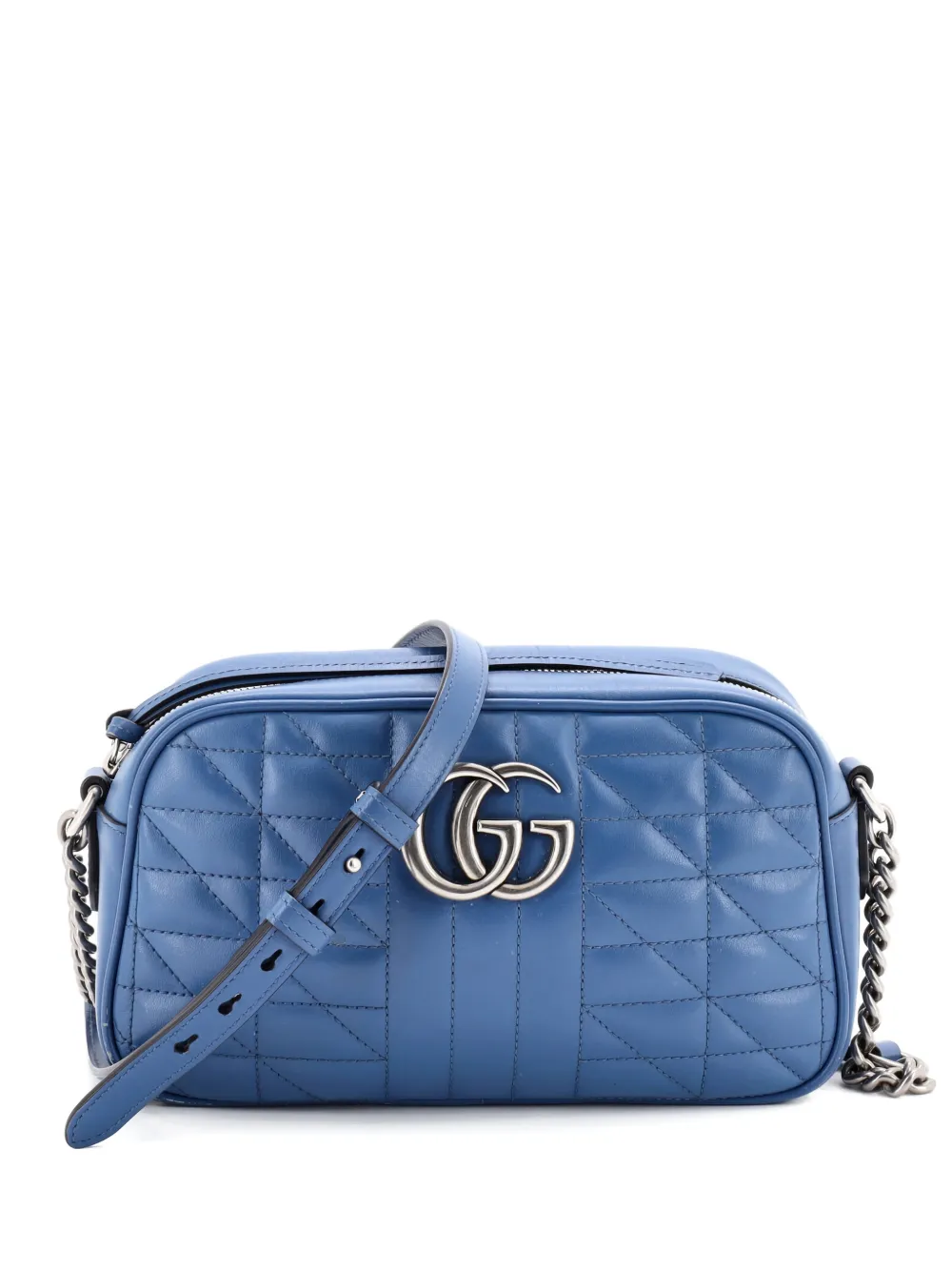 Gucci Pre-Owned GG Marmont Shoulder Bag Mixed Matelasse Leather Small crossbody bag - Blu