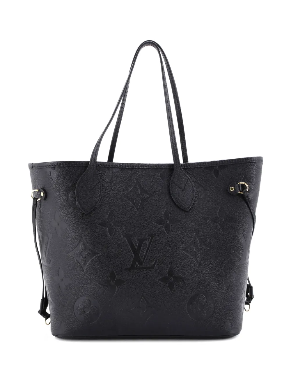 Pre-owned Louis Vuitton Neverfull Nm Monogram Empreinte Giant Mm Tote Bag In Black