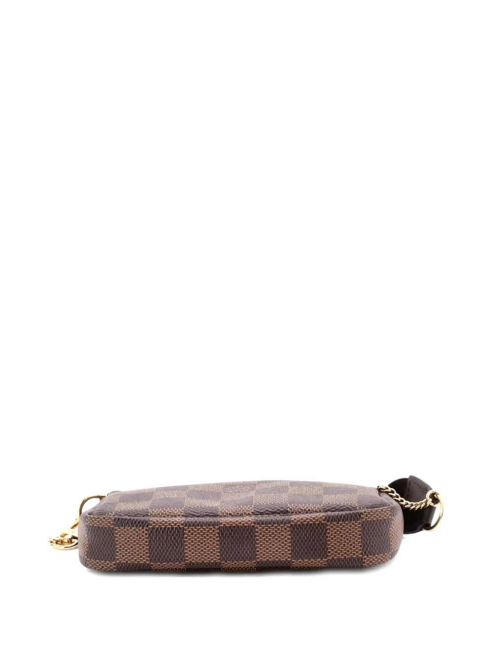 Pre-owned Louis Vuitton Pochette Accessoires Damier Mini Clutch Bag In Brown