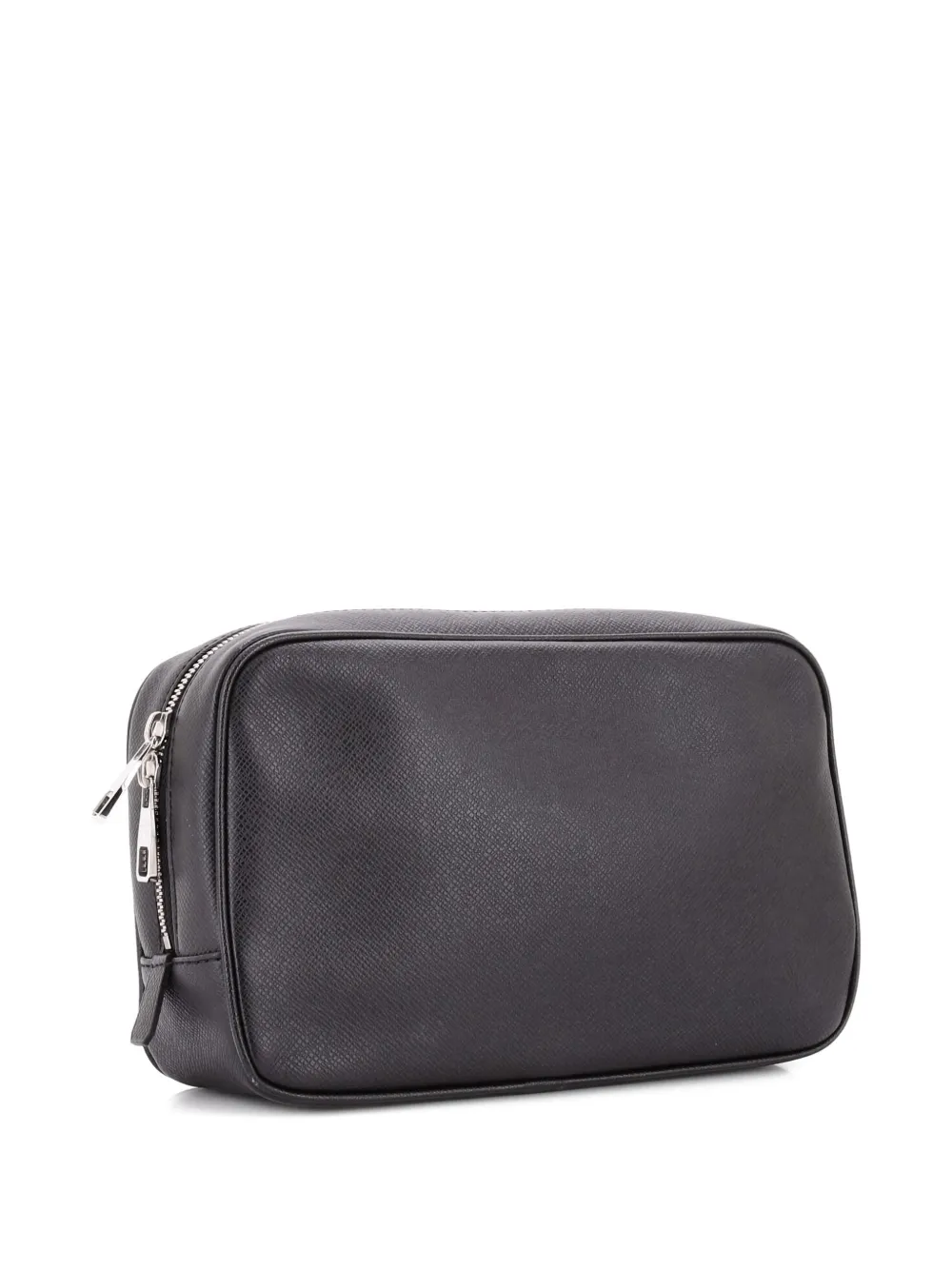 Pre-owned Louis Vuitton Toiletry Taiga Leather Gm Pouch In Black