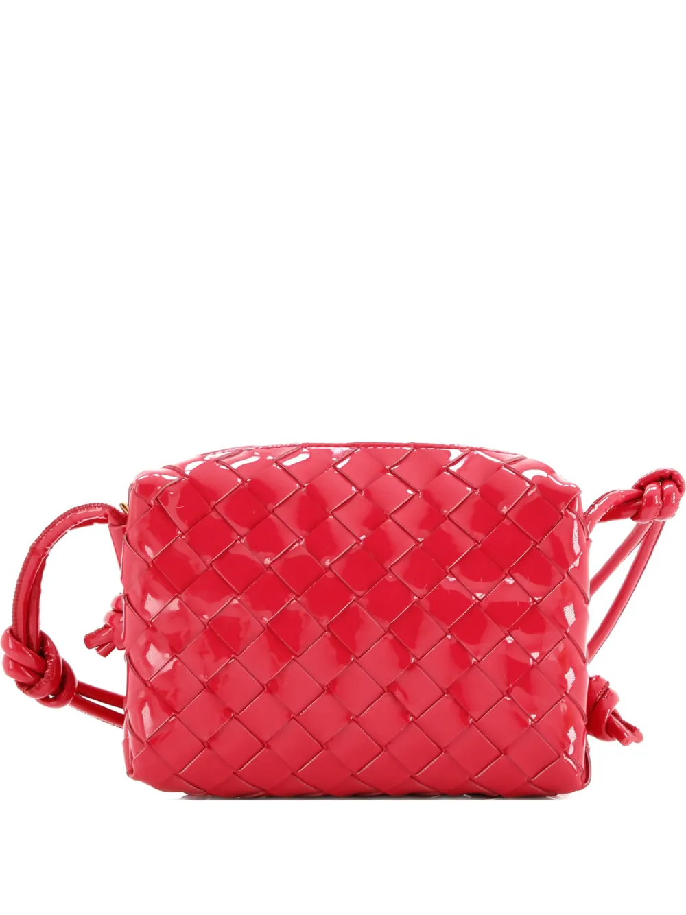 Bottega Veneta Pre-Owned Loop Intrecciato Patent Mini crossbody bag - Rosa