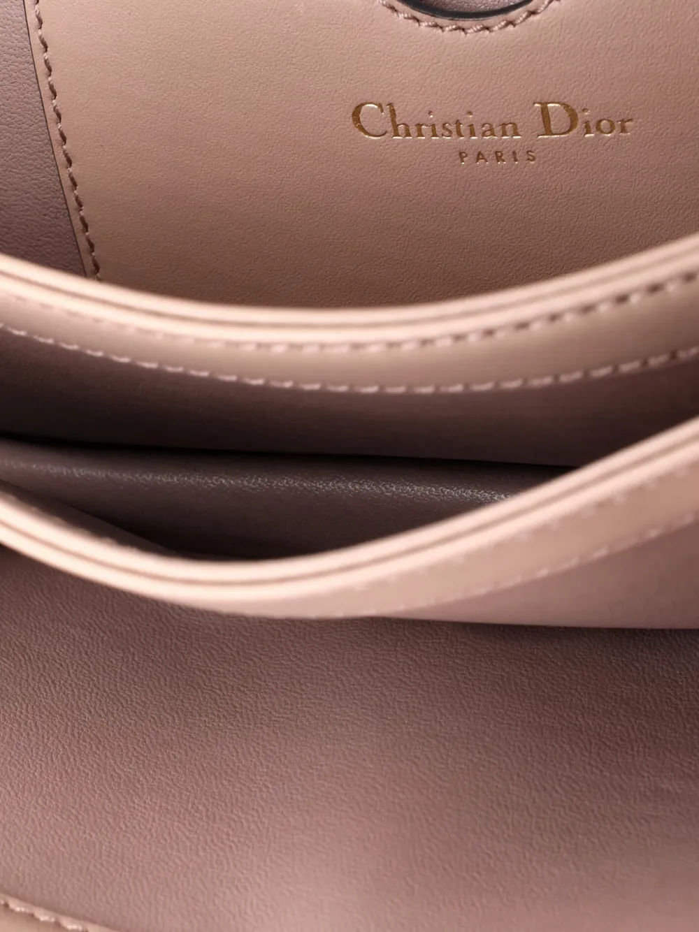 DIOR Pre-owned Bee Leather Clutch Bag In Neutral