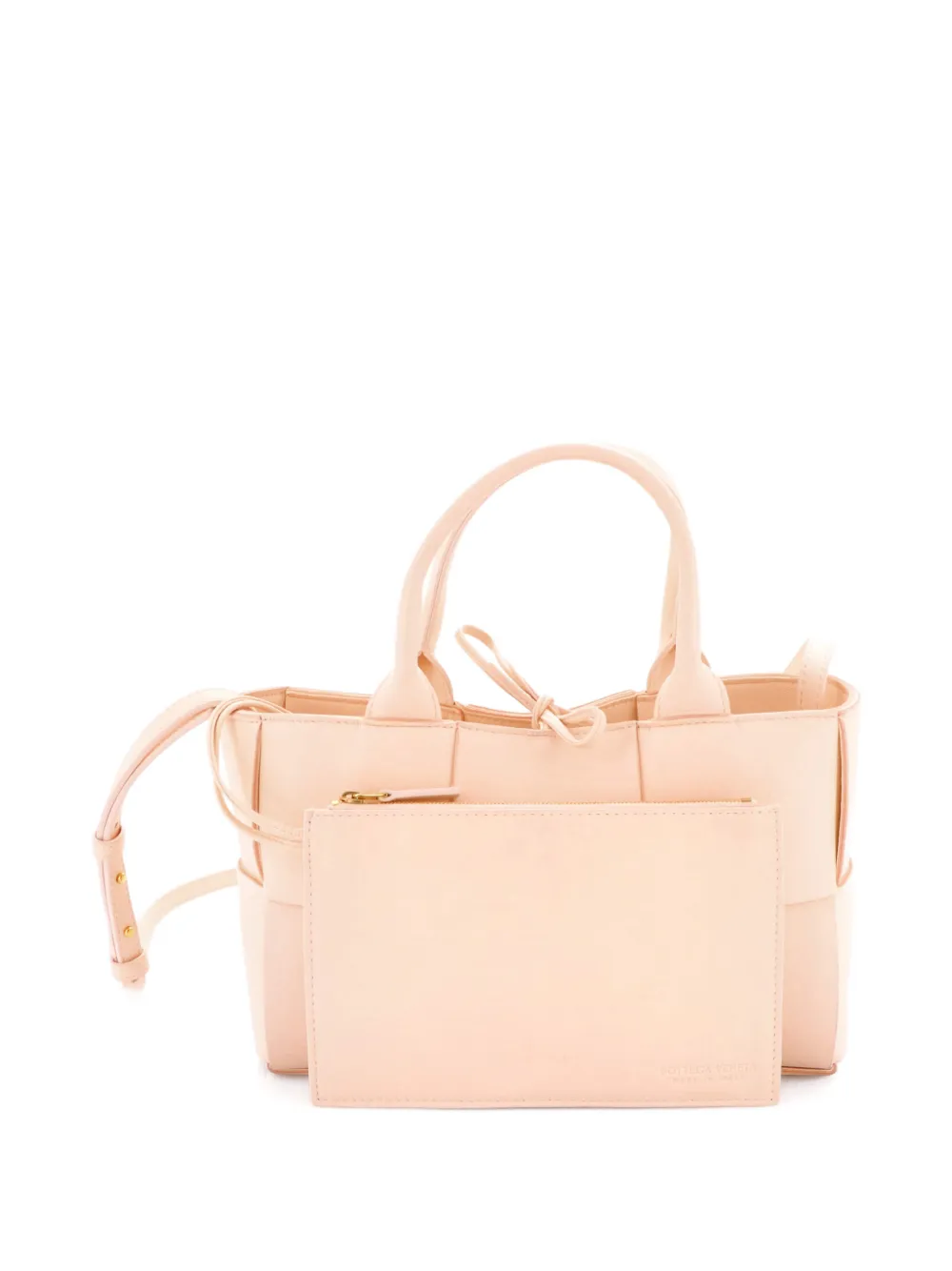 BOTTEGA VENETA Pre-owned Arco Maxi Intrecciato Leather Mini Tote Bag In Neutral