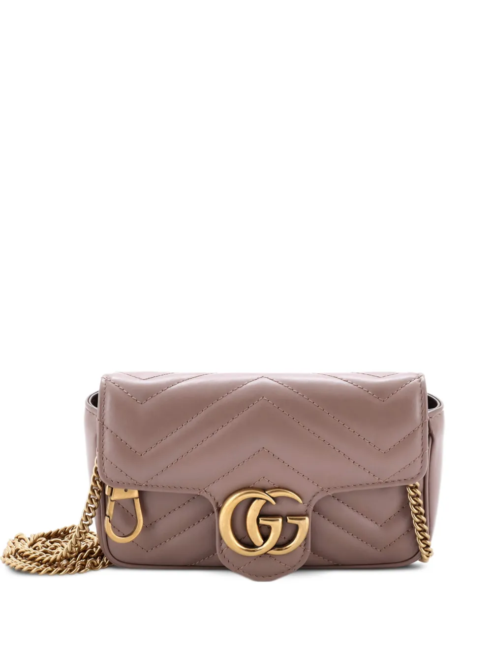 Gucci Pre-Owned GG Marmont Flap Bag Matelasse Leather Super Mini crossbody bag - Toni neutri