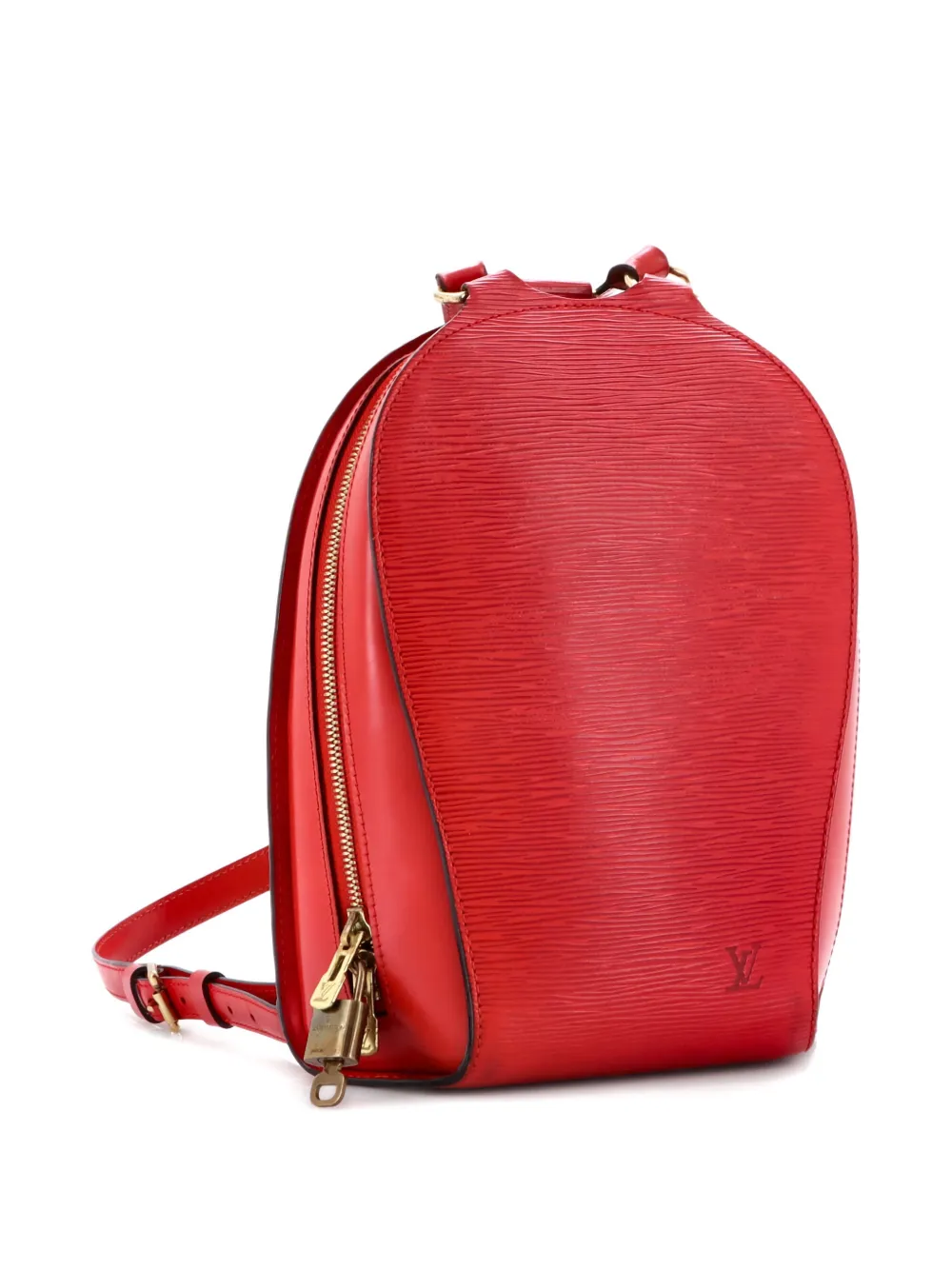 Pre-owned Louis Vuitton Mabillon Epi Leather Backpack In Red
