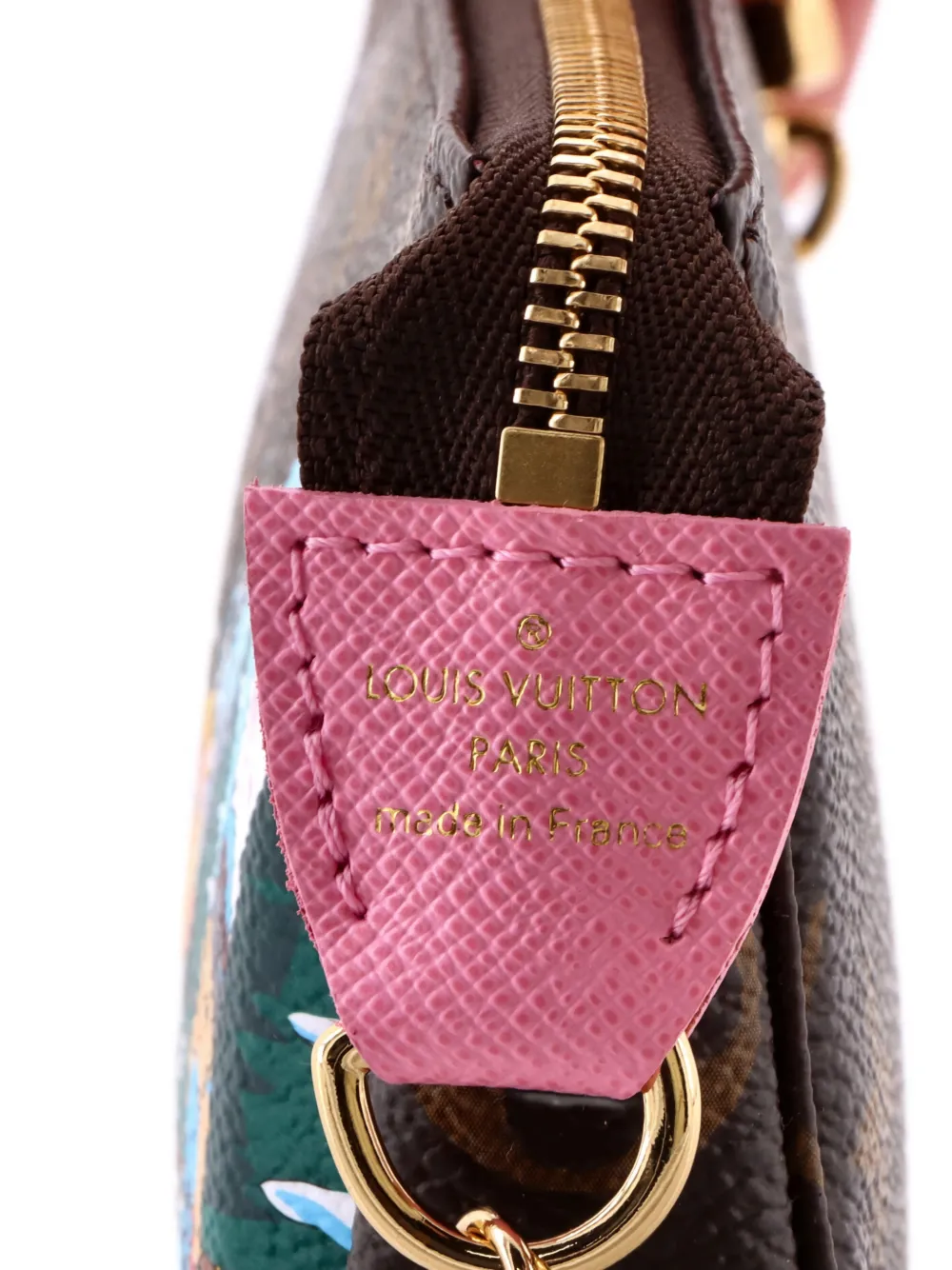 LOUIS VUITTON Pre-owned Pochette Accessoires Limited Edition Vivienne Xmas Monogram Canvas Mini Clutch Bag In Brown