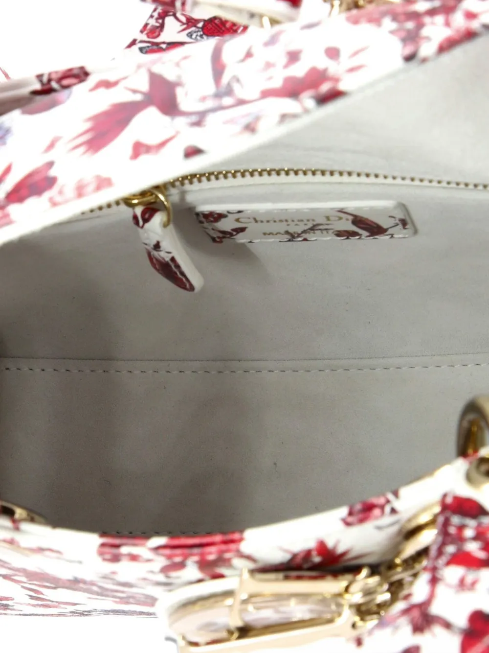 My Abcdior Lady Dior Bag Printed Leather Small Satchel